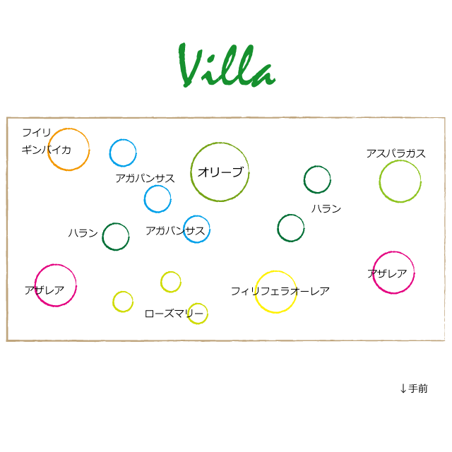 ガーデンセット　ヴィラ　配置図